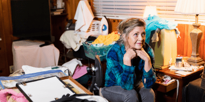 tired Lady in clutter tired Lady in clutter