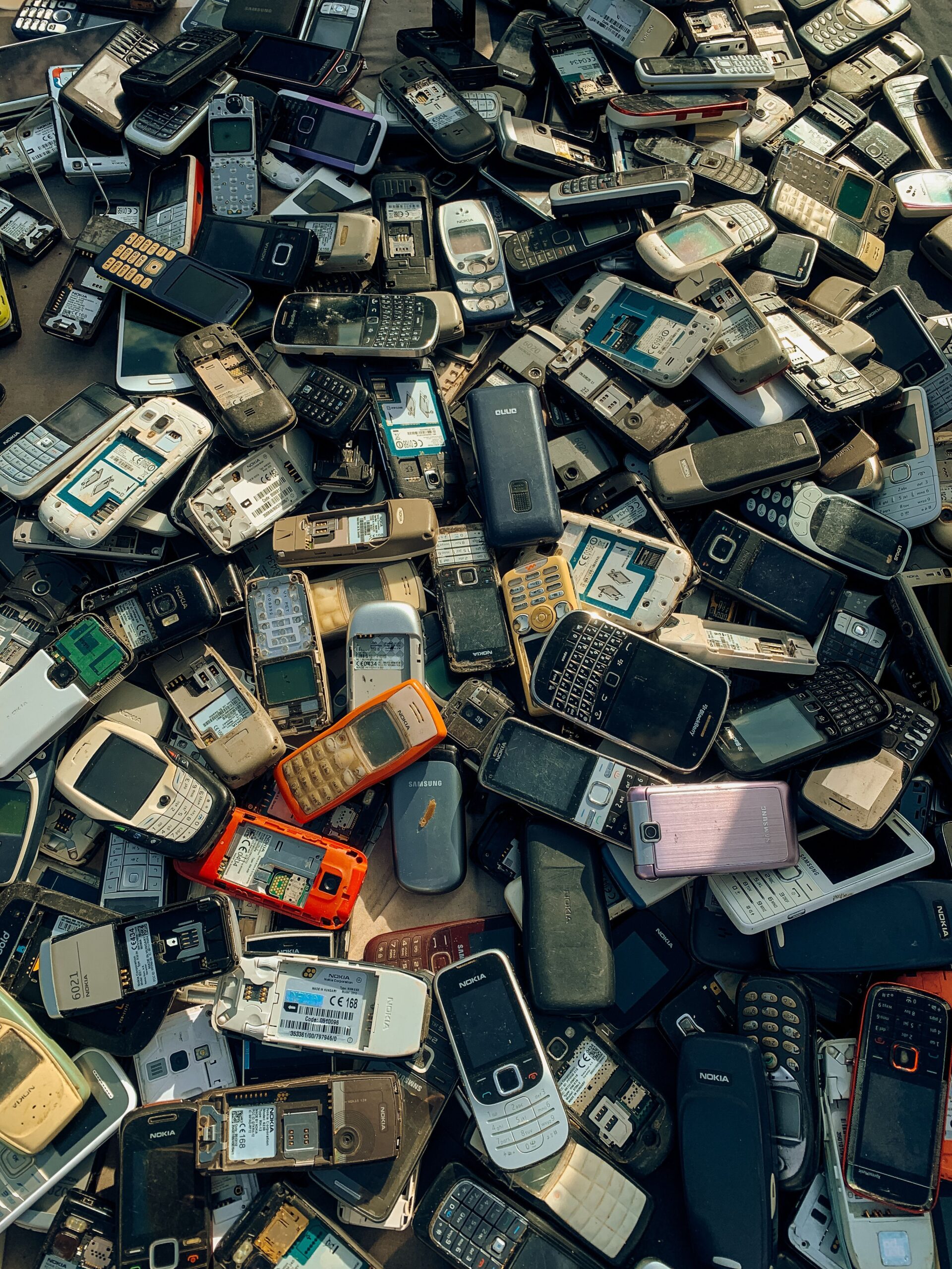 pile of phones